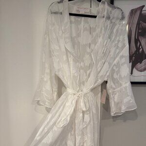 Birdie Grey White Getting Ready Robe